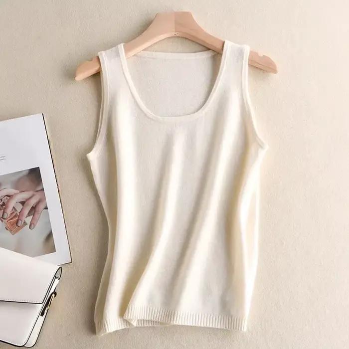 Camisole en cachemire et laine