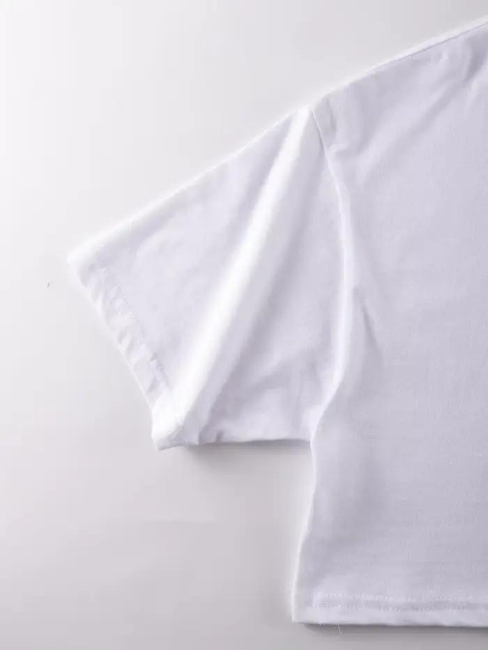 T-shirts courts en coton pour femmes