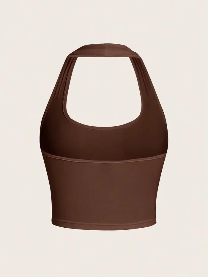 Haut court chic marron licou