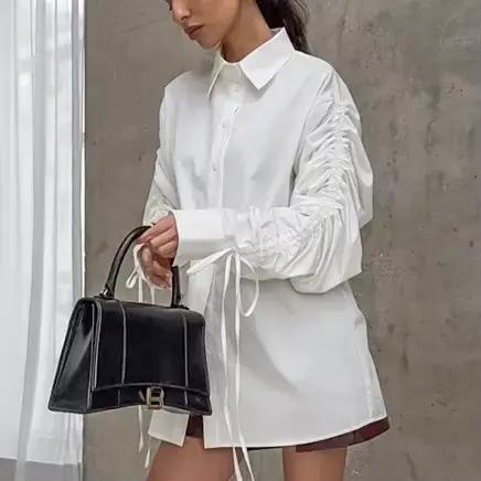 T-shirt blanc en coton pour femmes