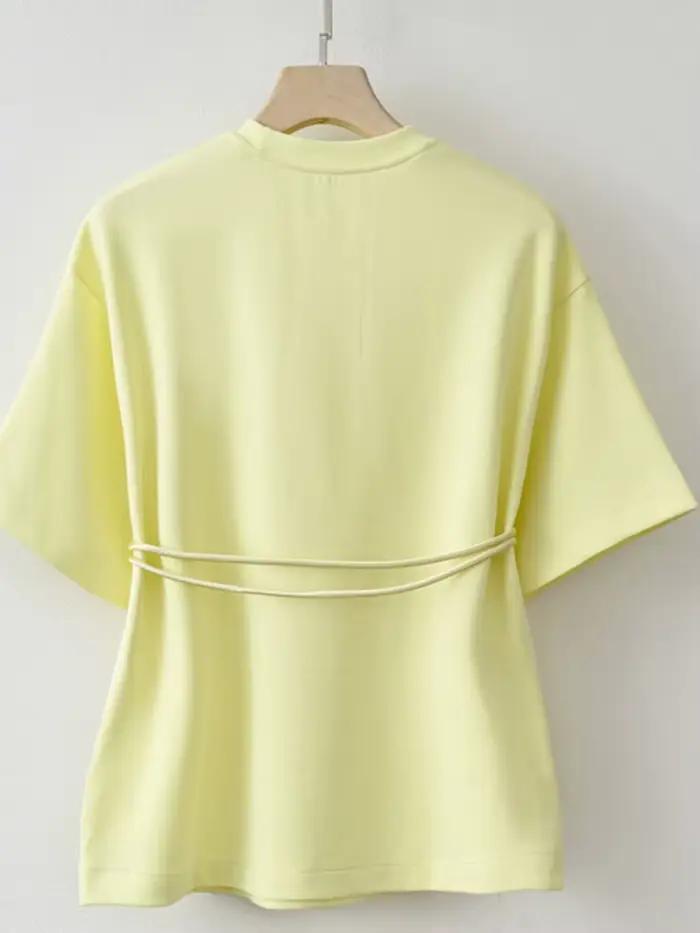 T-shirt Reachshore aux fleurs jaunes et blanches décontracté pour femmes occasions estivales et spéciales