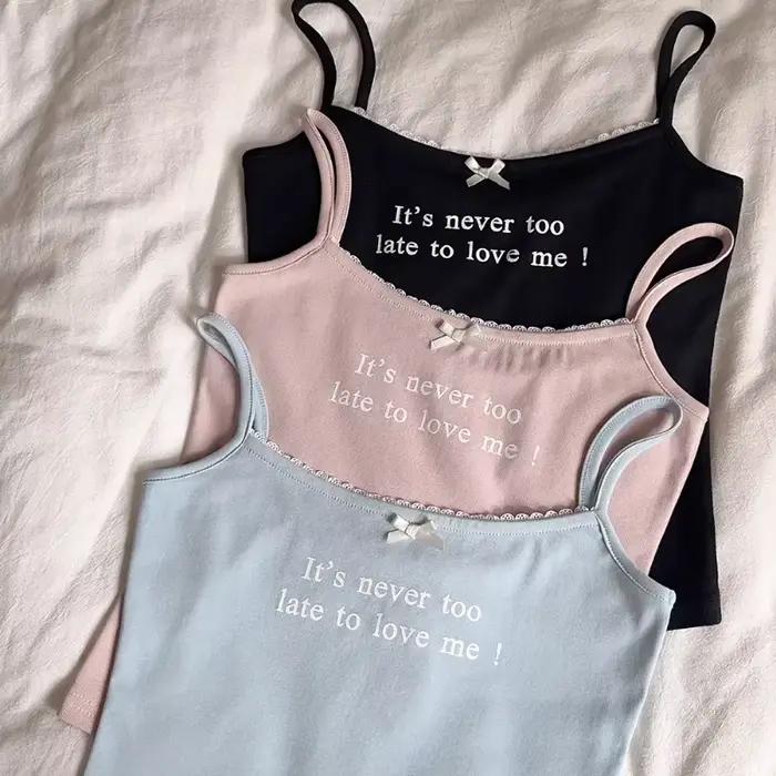 Camisole mignonne en coton pour filles