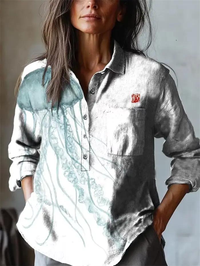 Chemise à manches longues pour femmes