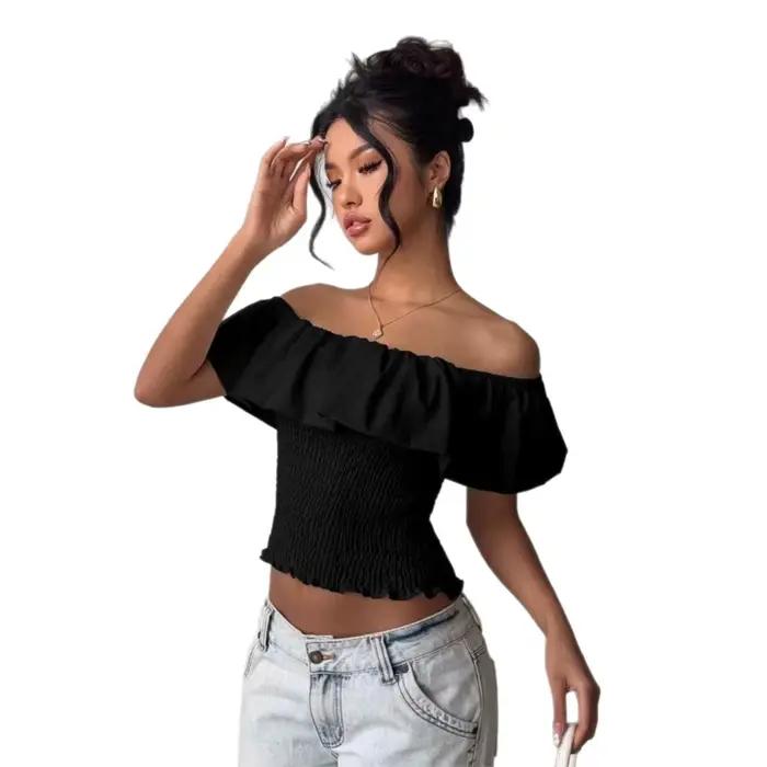 Haut asymétrique amincissant et cintré pour femme – Tendance mode féminine