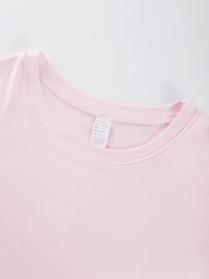 Milfa lettre imprimé femmes culture hauts été col rond doux Streetwear Sexy ajustement mince t-shirts confortable haute élastique vêtements