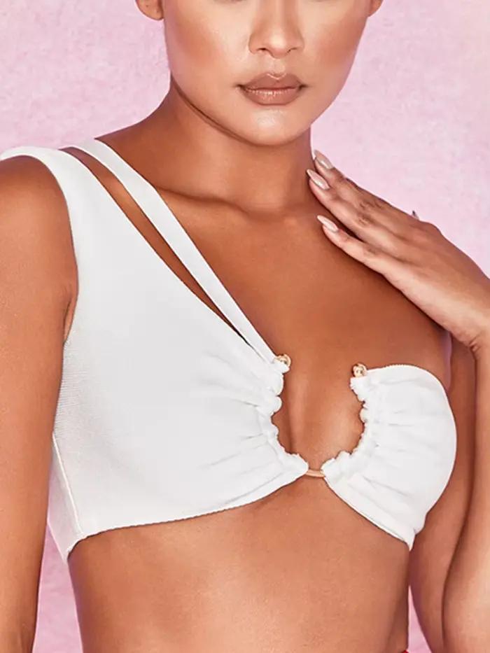 Haut tubulaire décoratif monochrome pour femmes