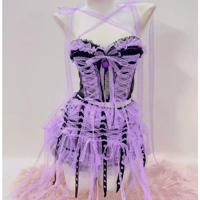 Bustier Gothique Rose à la Mode pour Fille