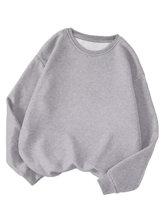 Sweat-shirt surdimensionné bleu clair tendance pour femmes