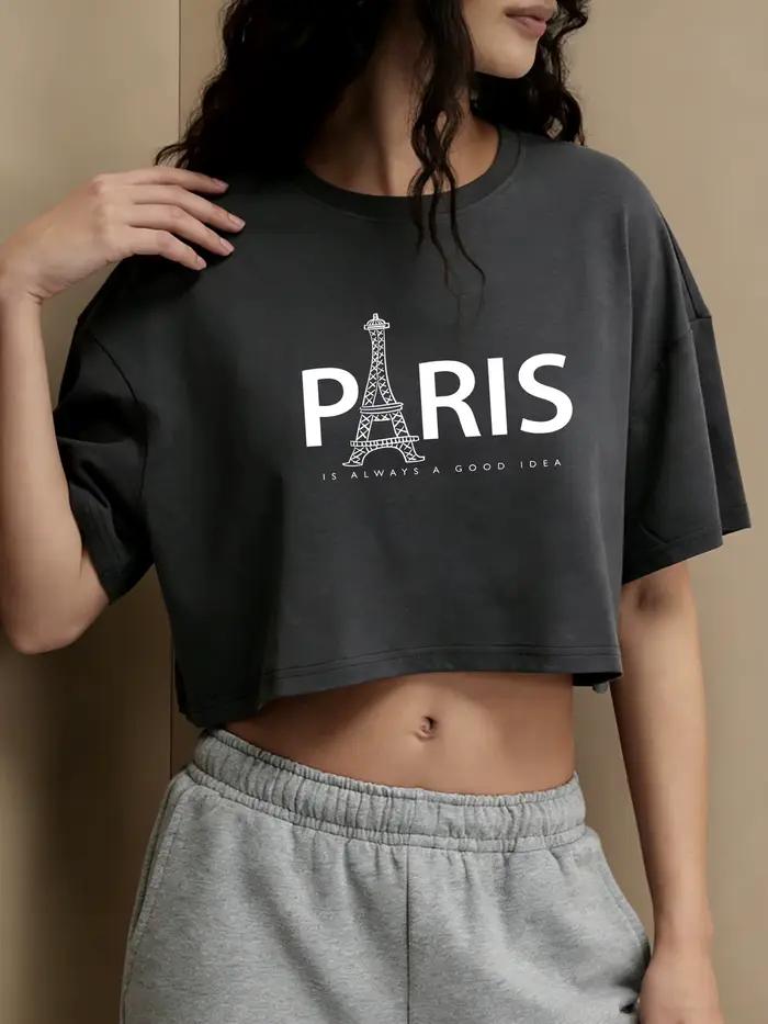 T-shirt court imprimé PARIS