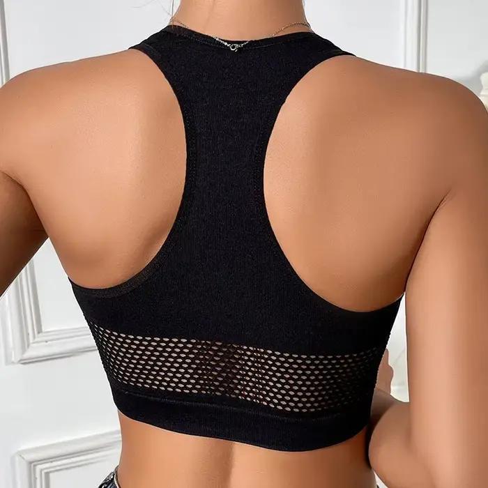 Débardeur Sexy en Résille pour Femmes, Ajouré, Épaules Dénudées, Haut Court, Extensible, Confortable, Décontracté, Gilet Chic Occasions Spéciales Printemps Été