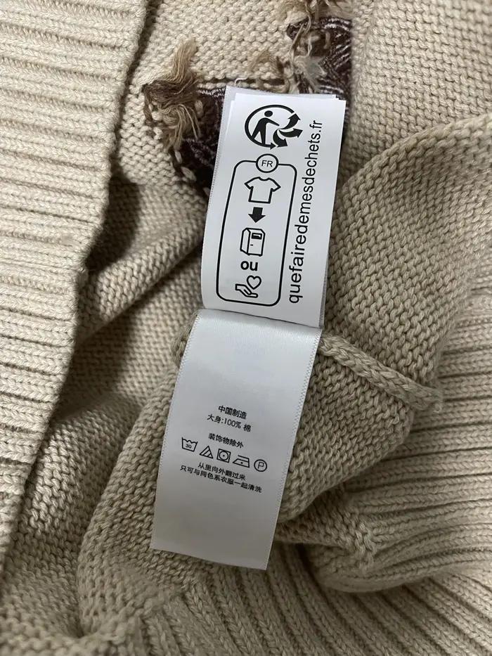 Pull tricoté en pur coton pour femme