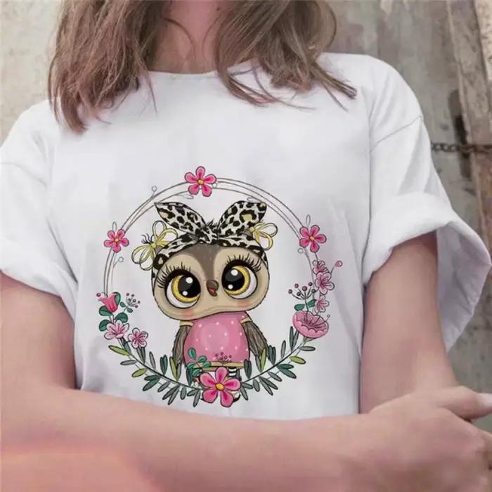 T-shirt à manches courtes pour femme, design vintage et dessin animé, confortable et élégant, idéal pour les sorties entre amis et les journées de travail