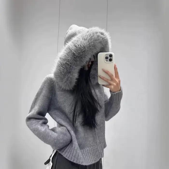 Cardigan ample en maille pour femme