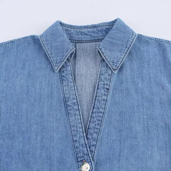 Denim pantalon tenue pour femmes 2 pièces printemps automne mode à manches larges chemise décontractée