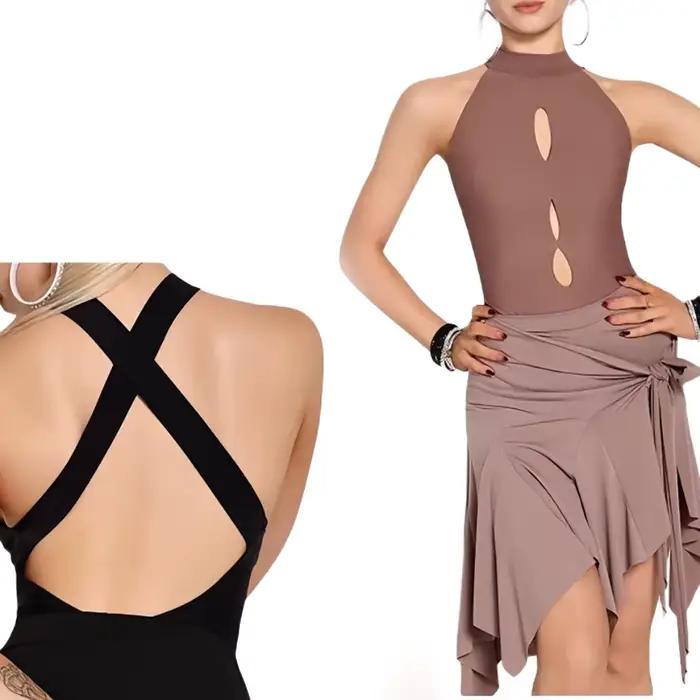 Ensemble de robe de danse latine pour femmes