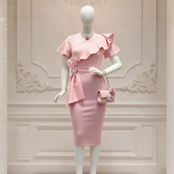 Robe rose chic pour femmes