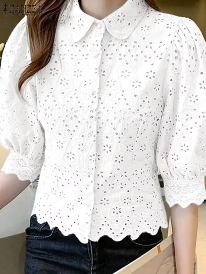 Chemise à lacets vintage pour femme