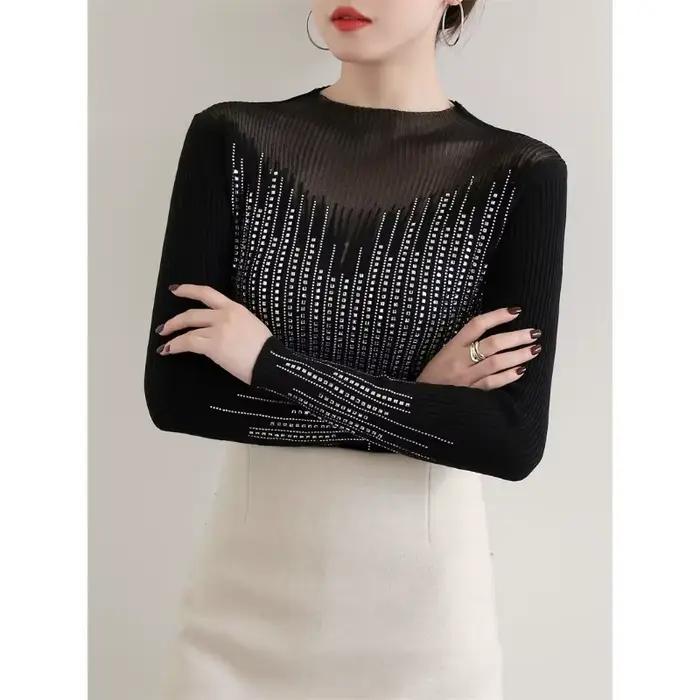 Pull diamant chaud pour femmes