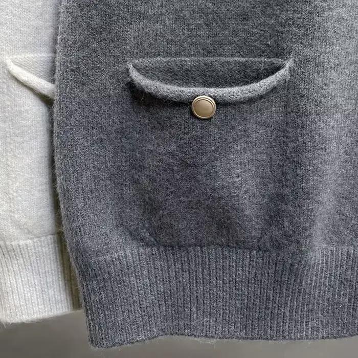 Nouveau Gilet sans Manches Femme Tendance Col Rond Tricoté à Boutonnage Simple Polyvalent Basique 2026