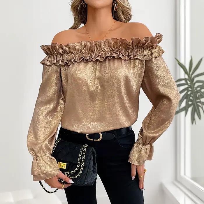 Haut de fête Sexy et élégant avec volants