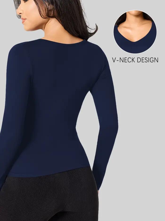 T-shirt à manches longues pour femmes de sport polyester et élasthanne pour entraînement course et yoga occasions spéciales