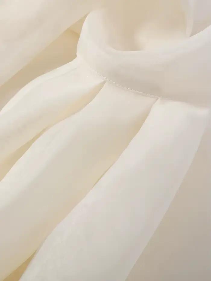 Haut sans manches élégant pour femme avec nœud et col montant tunique gilet uni chic d'été style streetwear 2026 pour le bureau polyester mousseline