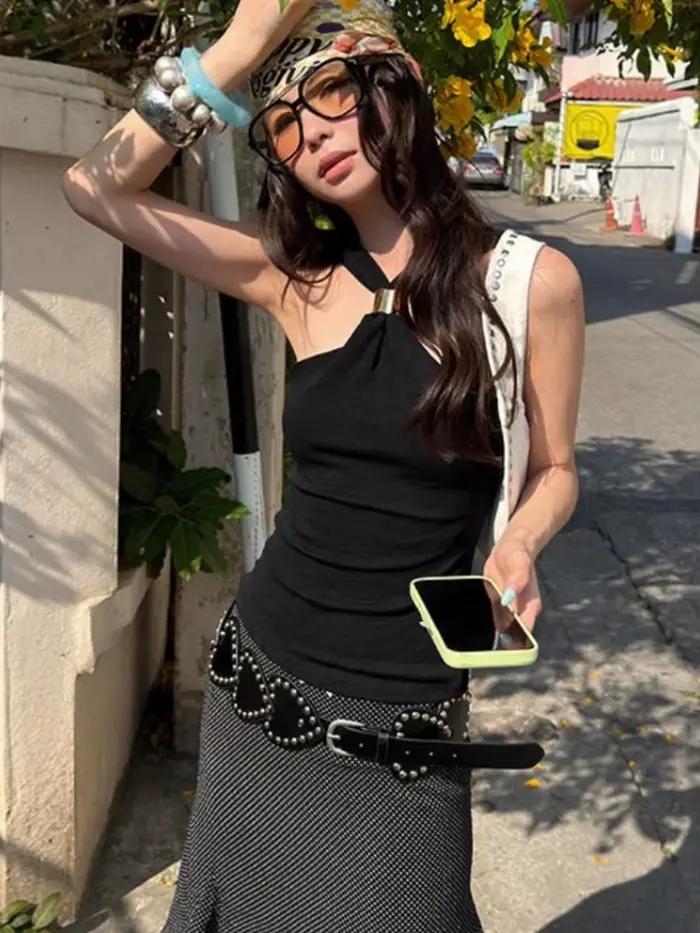 Crop Top Coréen Tendance pour Femme