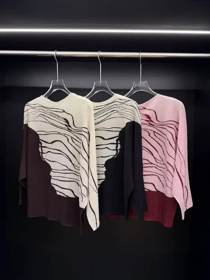 Haut plissé à imprimé zèbre beige marron