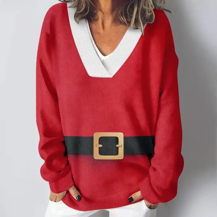 Sweat-shirt imprimé Père Noël Cosplay