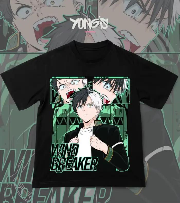 T-shirt unisexe vintage Anime Wind Breaker, chemise Manga, chemise d'amant, t-shirt graphique