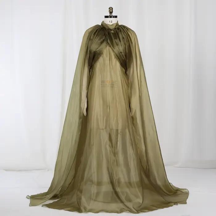 Robe de maternité à col montant et nœud, tenue de photographie de grossesse, élégante et fluide pour