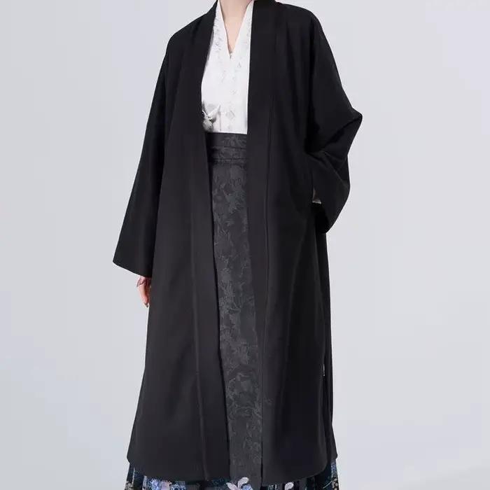 Trench Femme longue ajustée pli à la mode coupe ample à la mode printemps automne surdimensionné sur