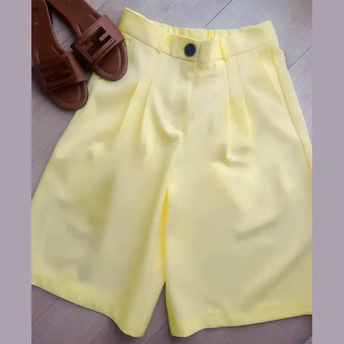 Beurre jaune recadrée Blazers manteaux femmes mode revers ample demi manches veste été bureau dame t