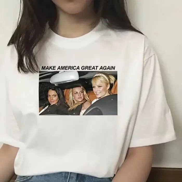 Nouveau Style t-shirt Britney rendre l'amérique grande à nouveau T-shirts mode t-shirt été décontrac