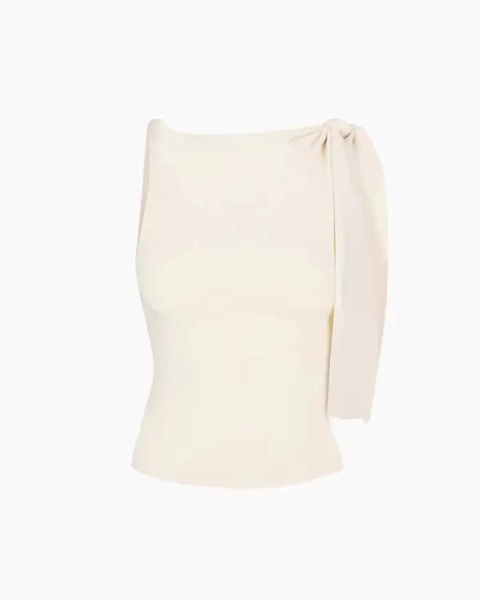 KHY Kylie's asymétrique épaule inclinée camisole coupe ajustée espace haut en coton pour les femmes