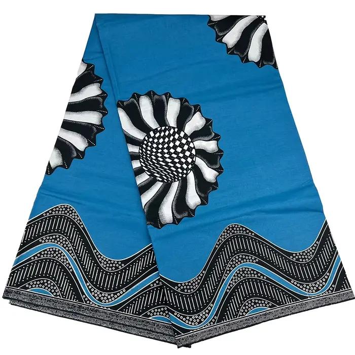 Tissu africain en cire batik pour robe de soirée, dernier tissu Ankara, cire Super Java, 6Yards, 100