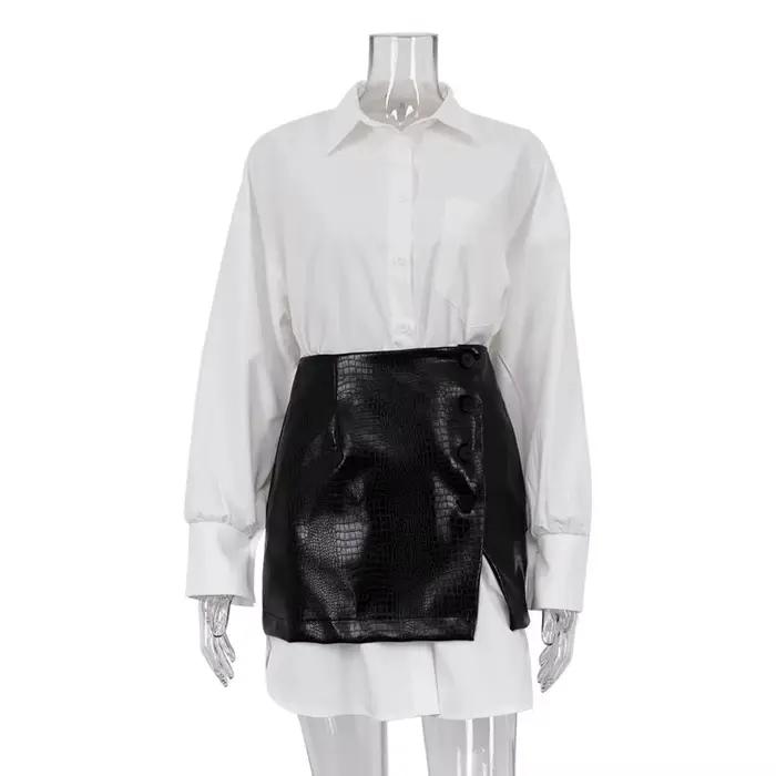 Le nouveau vêtement pour femmes à la mode 2025 est un ensemble complet de chemises blanches simples