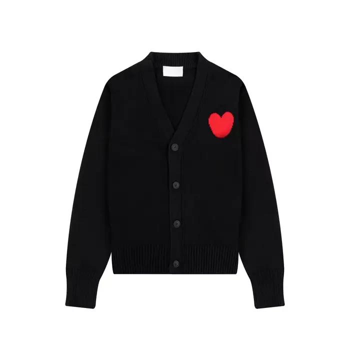 Pull en tricot épais pour l'hiver, décontracté et tendance, en forme de cœur, couleur rouge pêche, p