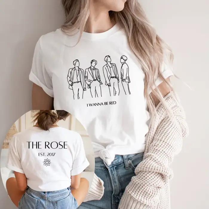 T-shirt manches courtes femme, streetwear, bande de musique coréenne