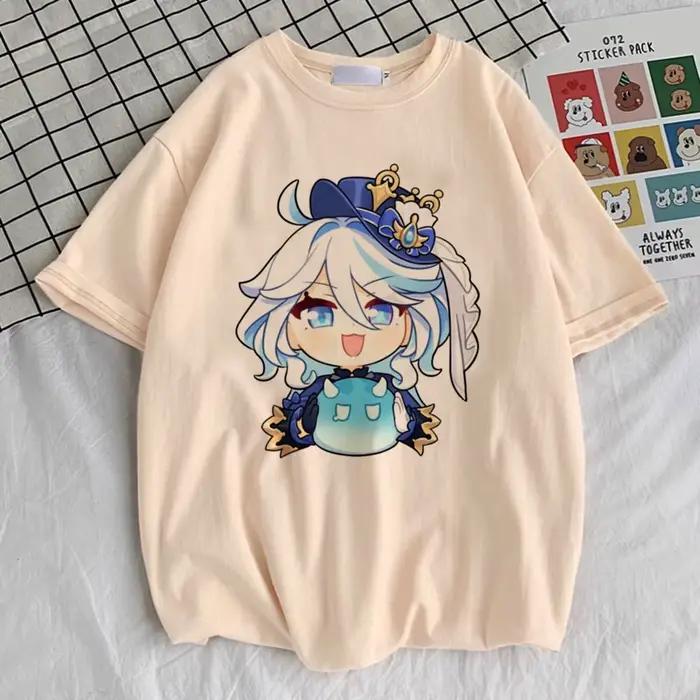 Genshin Impact t-shirt fille respirant rétro anime Punk kawaii t-shirt années 2000 classique Pop Cul