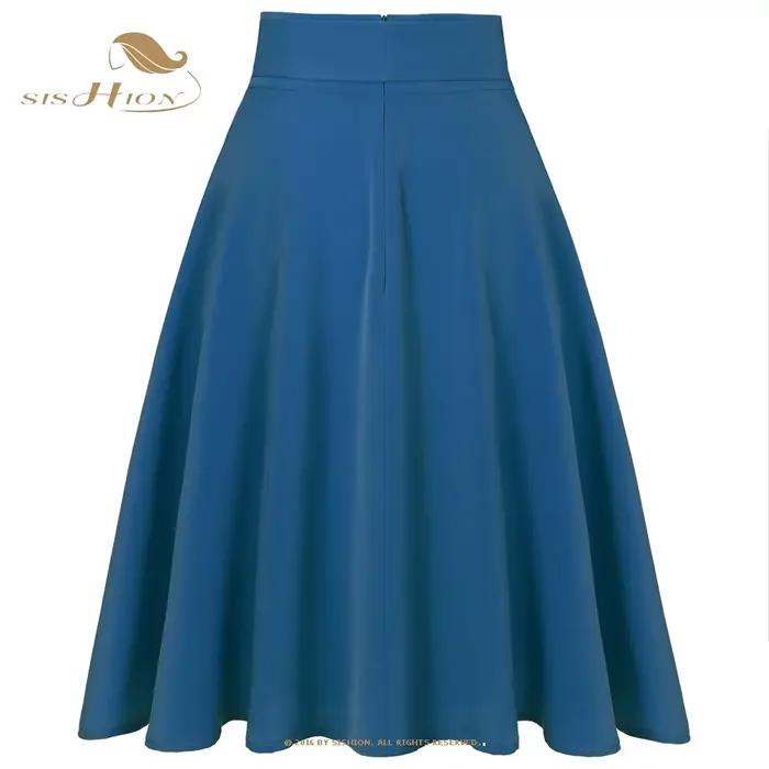 SISHION-Jupe longue en mousseline de soie pour femme, taille haute, plage, à lacets, nouvelle mode,