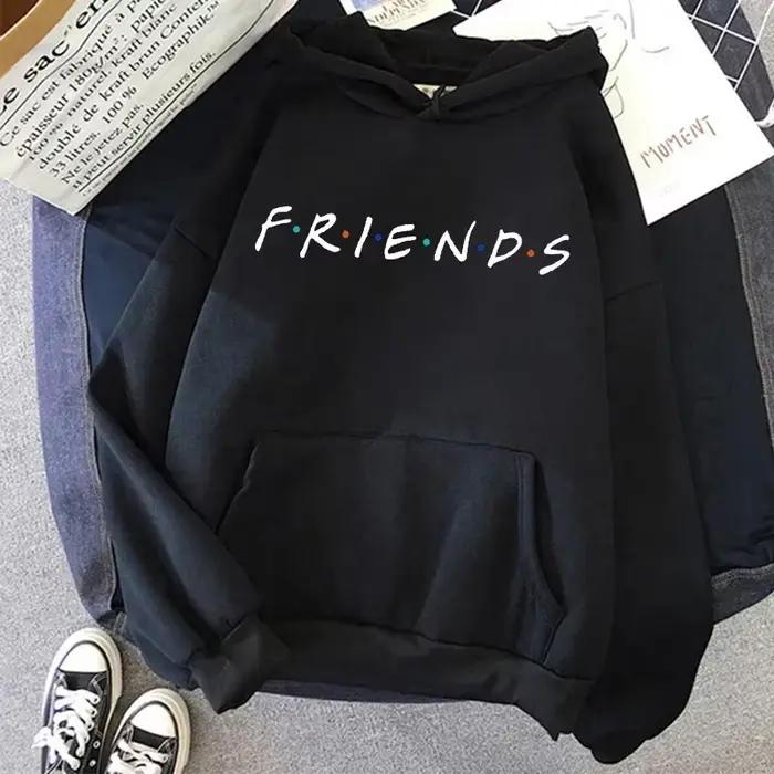 Sweats à capuche de la série télévisée Friends pour femmes, sweat-shirt graphique Ullzang, sweats à