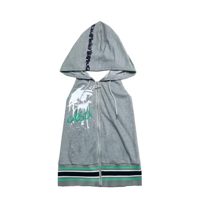 KOSAHIPastel-Veste dos nu à capuche pour femme, haut esthétique Y2K, licou Harajuku, veste en fibre