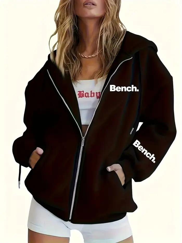 Y2K mode gris sweat-shirt zippé pour femmes automne hiver veste à capuche poches quotidiennes à manc