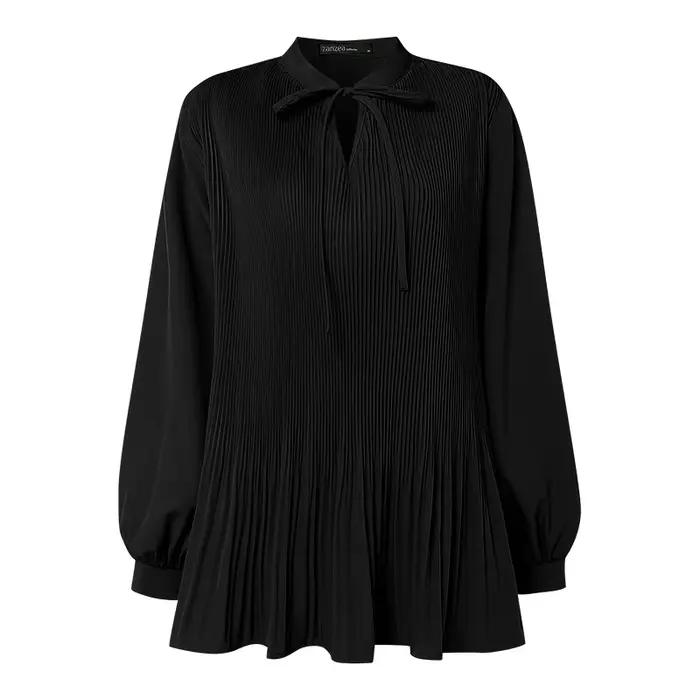 ZANZEA 2025 automne femmes Satin soie Blouse mode à manches longues chemise décontracté ample coréen