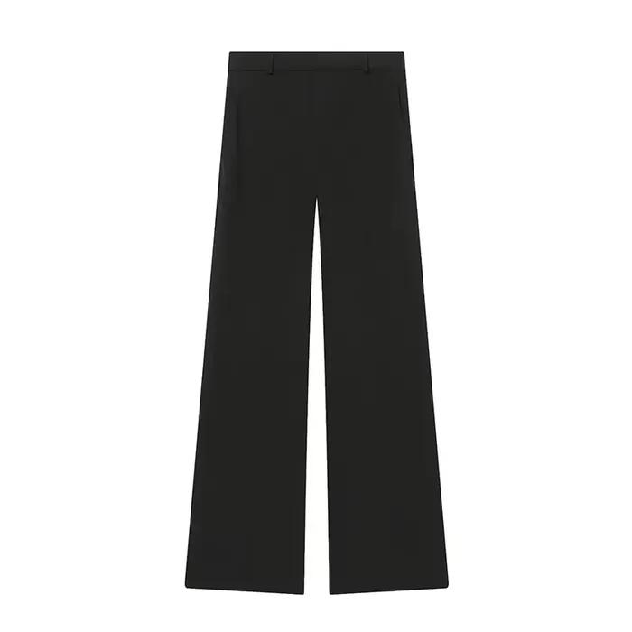 Ensemble Blazer et Pantalon Femme Col Mandarin, Veste à Manches Longues Boutons Asymétriques, Pantal