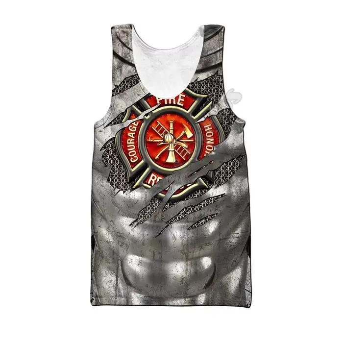 PLstar Cosmos Armor pompier 3D partout imprimé unisexe été gilet/débardeur hommes pour femmes