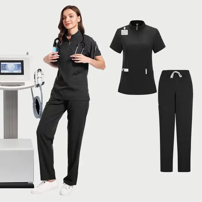 Uniformes d'infirmière médecin pour femmes, ensemble de gIslande, vêtements de travail de salon de b
