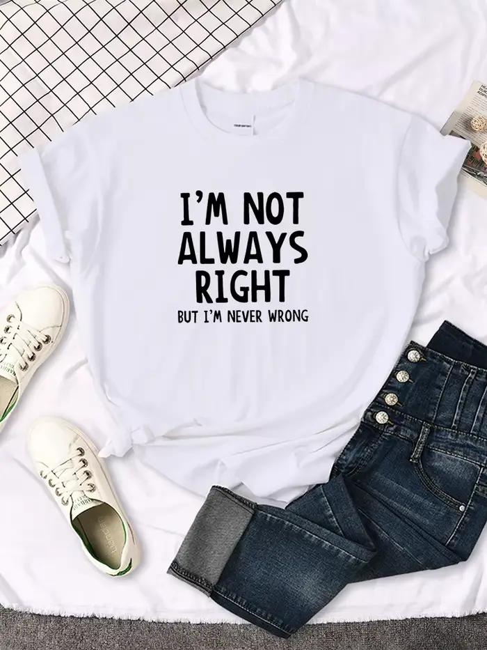 T-Shirt femme Cool lettres intéressantes imprimé t-shirts femme été T-Shirt femmes col rond décontra