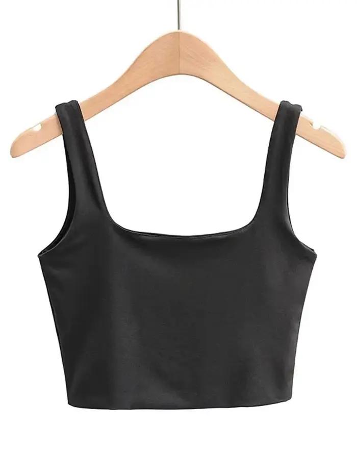 Col Carré Court pour Femme, Sexy, Mode, Précieux, Y-6 Couleurs, Été, 2024